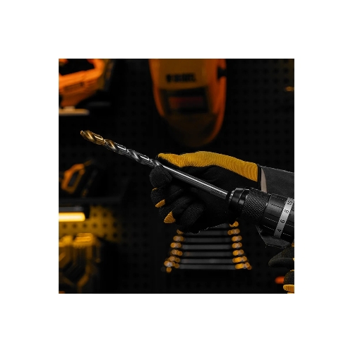 Сверло спиральное по металлу Denzel 12 x 205 мм, Р6М5, Golden Tip, удлиненное