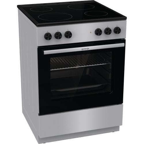 Плита электрическая Gorenje GEC6A11SG серый, конфорок 4 электрических, духовка 65 л, 60 см x 85 см x 60 см