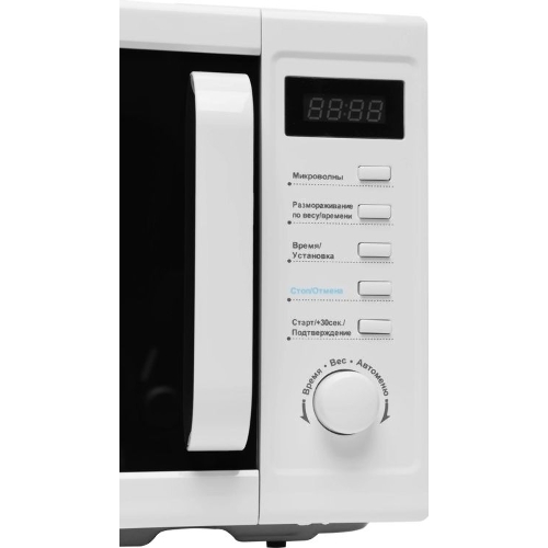 Микроволновая печь Midea AM820CUK-W белый, 20 л, 800 Вт, переключатели - кнопки, поворотный механизм
