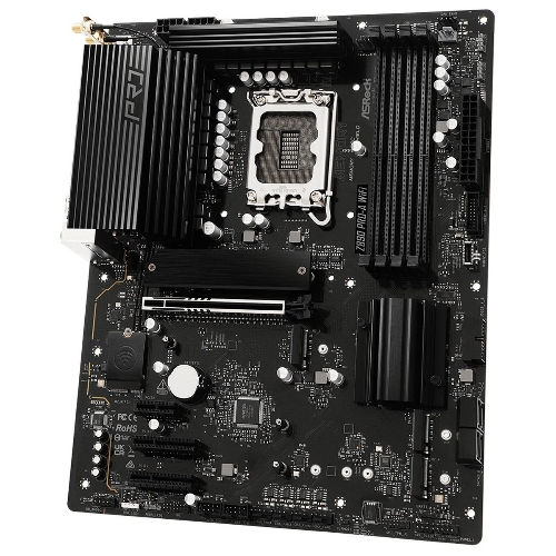 Материнская плата ASRock Z890 PRO-A WIFI, LGA 1851, Intel Z890, 4xDDR5, 4xSATA, 4xM.2, 1xPCIe 5.0 x16, 2xPCIe 4.0 x4, 1xPCIe 4.0 x1, 1xHDMI, 1xDP, 1xThunderbolt 4, 1x2.5Gb LAN, 4xUSB-A 3.2 Gen 1, 2xUSB-A 3.2 Gen 2, 1xUSB-C 3.2 Gen 2, 2xUSB-C Thunderbolt 4, 7.1, 3x3.5 мм, ATX