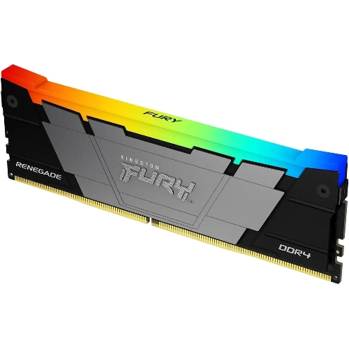 Оперативная память Kingston Fury Renegade, DDR4, 8GB (1x8GB), 3600MHz, CL16, DIMM, с радиатором, RGB, серебристый/черный