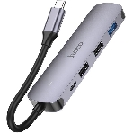 USB-концентратор Hoco HB27, USB Type-C, HDMI/PD/USB 3.0/USB 2.0, USB Type-C