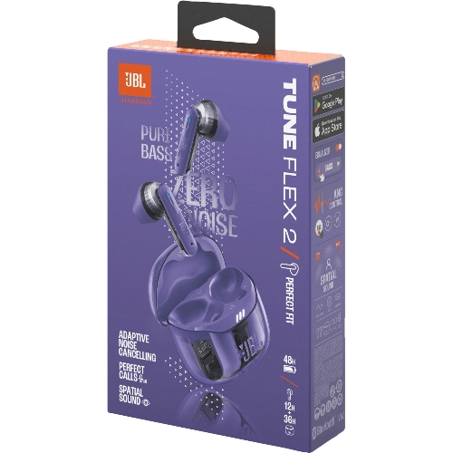Наушники TWS JBL Tune Flex 2 призрачно-фиолетовый, вкладыши/внутриканальные (трансформер), Bluetooth, адаптивное шумоподавление