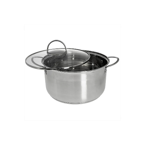 Кастрюля WEBBER BE-349/2 4,8 л, 22 см, из нержавеющей стали со стеклянной крышкой