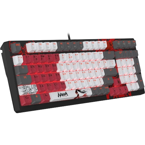 Клавиатура A4Tech Bloody S98 Naraka BLMS Plus проводная, USB Type-A, чёрный/красный