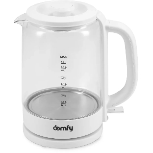 Чайник электрический Domfy DSW-EK304 1.7л. 2200Вт белый (корпус: стекло)