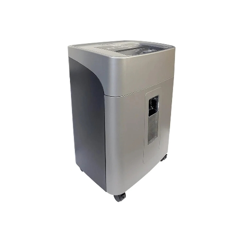 Шредер Office Kit SA375 серый/черный с автоподачей (секр.P-4) фрагменты 375лист. 42лтр. скрепки скобы пл.карты CD