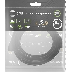 Кабель аудио-видео Cactus CS-DP-DP-1.4-5 DisplayPort (m)/DisplayPort (m) 5м. позолоч.конт. черный