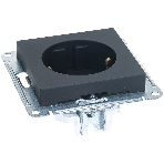 Механизм розетки 1-м СП AtlasDesign с заземл. 16А карбон SchE ATN001043