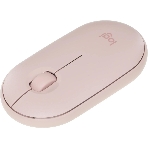 Мышь беспроводная Logitech Pebble M350 розовый, 1000 dpi, радиоканал, Bluetooth, USB, кнопки - 3