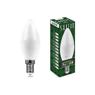 Лампа светодиодная SAFFIT SBC3707 (55030) 7Вт E14 теплый матовая свеча