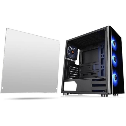 Компьютерный корпус V200 TG RGb CA-1K8-00M1WN-01 Black/Win/SPCC/Tempered Glass*1/120мм RGb Fans*3 + 120мм Standard Fan*1/MB Sync