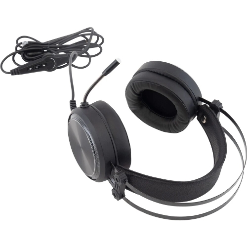 Гарнитура Oklick HS-L810G чёрный, проводная, USB, подсветка