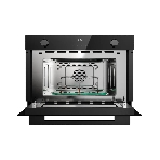 Встраиваемая микроволновая печь Kuppersberg HMW 611 BB, High-Tech, 34 л, поворотное/сенсорное управление, мощность 900 Вт, 5 уровней мощности, 10 автоматических программ, размораживание, гриль, конвекция, поворотный стол, черный