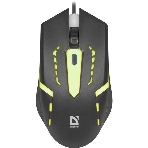 Мышь проводная Defender Flash MB-600L черный, 1200 dpi, USB, кнопки - 4