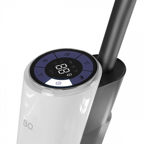 Пылесос вертикальный BQ VCA1002W белый/черный, питание от аккумулятора, 30 Вт, уборка влажная/сухая, пылесборник 0.75 л, бак для жидкости 0.85 л, работа от АКБ max 45 мин