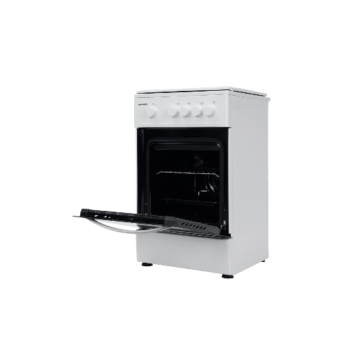 Плита газовая Kraft KF-FSK5301GW белый, конфорок 4 газовых, духовка 58 л, 50 см x 85.5 см x 55.6 см