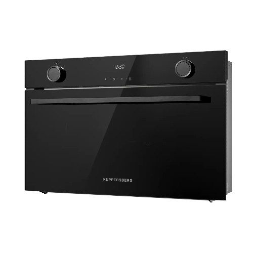 Встраиваемая микроволновая печь Kuppersberg HMW 611 BB, High-Tech, 34 л, поворотное/сенсорное управление, мощность 900 Вт, 5 уровней мощности, 10 автоматических программ, размораживание, гриль, конвекция, поворотный стол, черный