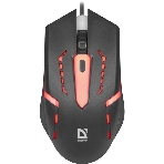 Мышь проводная Defender Flash MB-600L черный, 1200 dpi, USB, кнопки - 4