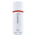 Флешка USB SmartBuy Crown white (SB32GbCRW-W), 32Gb, USB 2.0, R/W 15/5, белый/красный