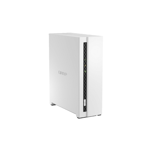 Сетевое хранилище SMB QNAP TS-133 NAS 1 HDD tray. ARM 4-core Cortex-A55 1.8GHz, ram 2 Gb (max), 1x1GbE, 1xUSB 2.0 port,1xUSB 3.2 Gen 1