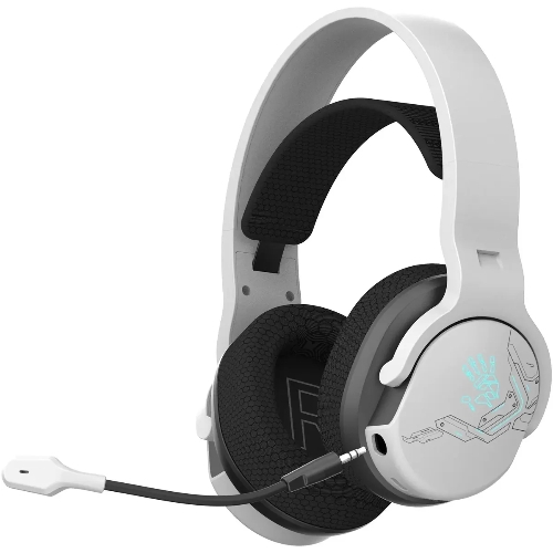Гарнитура Bloody GR370 белый, беспроводная + проводная, Bluetooth, до 45 ч, подсветка