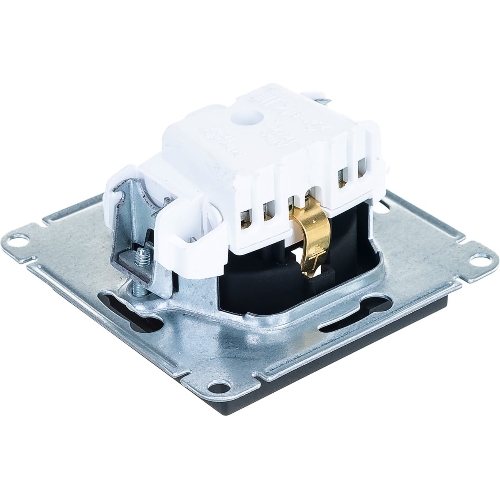 Механизм розетки 1-м СП AtlasDesign с заземл. 16А карбон SchE ATN001043