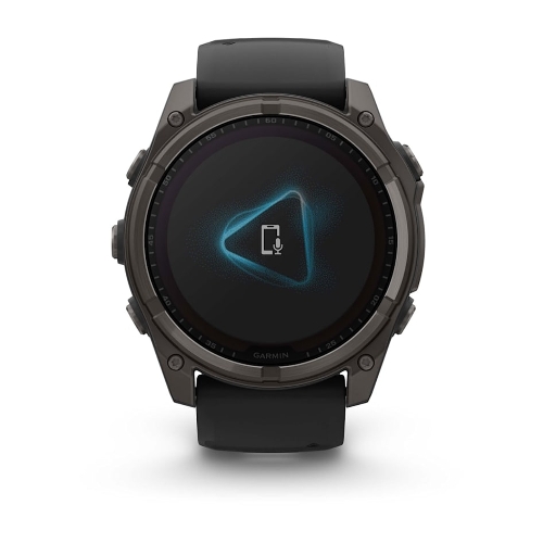 Смарт-часы Garmin Fenix 8 Solar Sapphire титановый угольно-серый DLC, черный 51мм