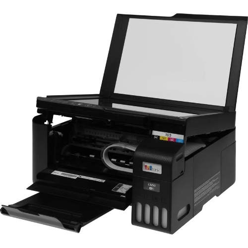 МФУ струйное Epson L3250 (C11CJ67412/C11CJ67418/C11CJ67405/C11CJ67408/C11CJ67503/C11CJ67508/C11CJ67523/C11CJ67525), A4, цветное, печ. до 33 стр/мин. (ч/б) до 15 стр/мин. (цвет), скан. до 11 стр/мин. (ч/б) 28 стр/мин. (цвет), 1440 x 5760 dpi (печать) 1200x2400dpi (скан.), USB, Wi-Fi