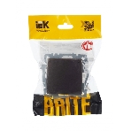 Розетка 1-местная IEK BRITE РСбш10-3-БрТБ с заземлением, с защитными шторками и крышкой, 16А, IP20, темная бронза