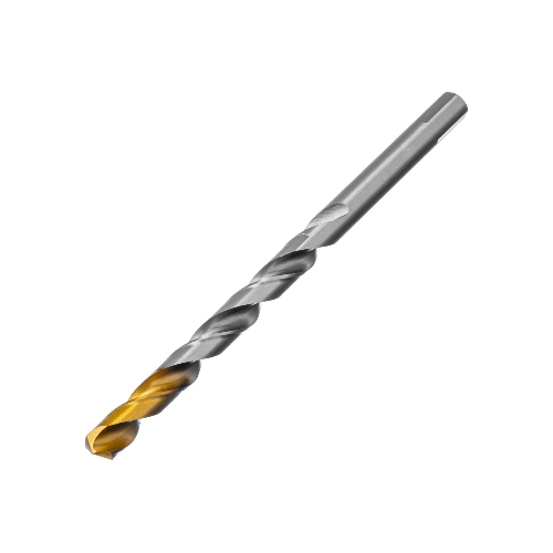 Сверло спиральное по металлу Denzel 12 x 205 мм, Р6М5, Golden Tip, удлиненное