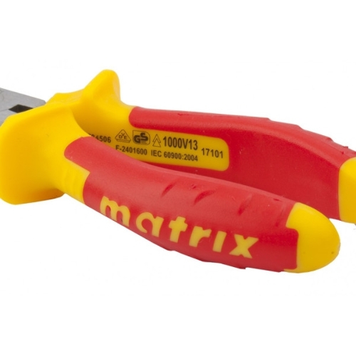 Длинногубцы Matrix прямые Insulated 17101 160 мм, двухкомпонентные рукоятки PROFESSIONAL