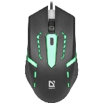 Мышь проводная Defender Flash MB-600L черный, 1200 dpi, USB, кнопки - 4