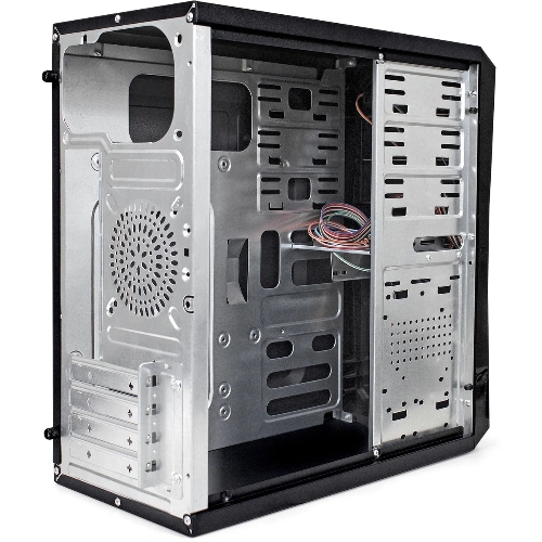 Компьютерный корпус Minitower ExeGate BA-202-UNS500 (mATX, БП UNS500 с вент. 12см, 2хUSB, аудио, черный)