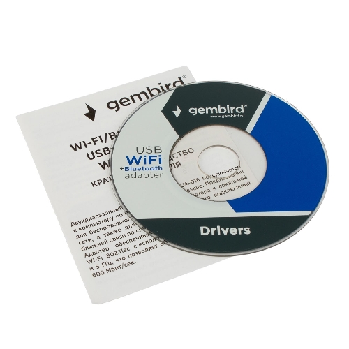 Сетевой адаптер Wi-Fi+Bluetooth Gembird WNP-UA-018 двухдиапазонный мини, 600 Мбит, USB, 802.11b/a/g/n/ac
