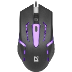 Мышь проводная Defender Flash MB-600L черный, 1200 dpi, USB, кнопки - 4