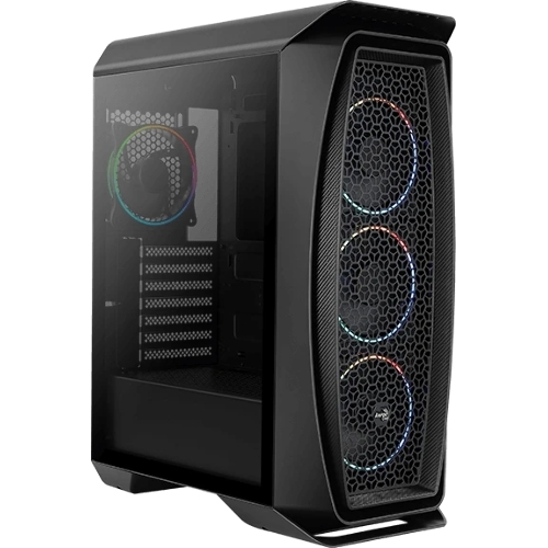 Компьютерный корпус Aerocool/Formula Aero One Eclipse-G-BK-v1 черный без БП ATX 4x120мм 2xUSB 3.0 audio