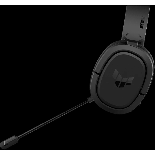 Гарнитура ASUS TUF Gaming H1 Wireless чёрный, беспроводная + проводная, USB/USB-C, до 15 ч, виртуальный 7.1, шумоподавление микрофона