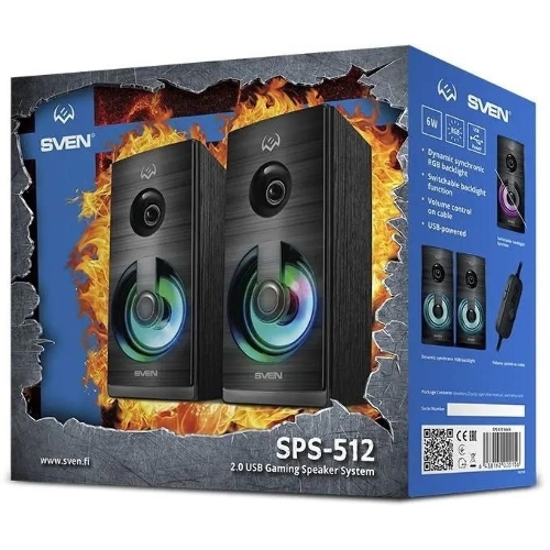Акустическая система SVEN SPS-512 2.0 черные