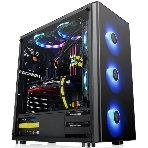Компьютерный корпус V200 TG RGb CA-1K8-00M1WN-01 Black/Win/SPCC/Tempered Glass*1/120мм RGb Fans*3 + 120мм Standard Fan*1/MB Sync