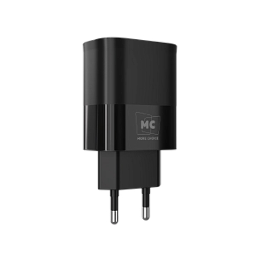 Сетевое зарядное устройство MORE CHOICE NC81a СЗУ 1USB+1Type-C 3.0A PD 20W+ QC3.0, черный