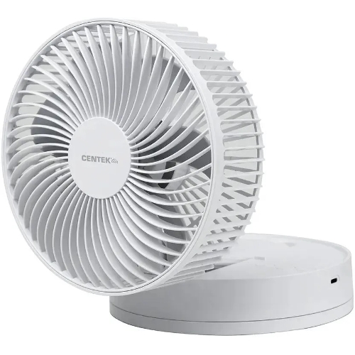 Вентилятор Centek CT-5042 белый, настольный, 12 Вт, 4 скорости, 19 см