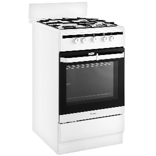 Плита газовая Hansa FCGW51001 белый, конфорок 4 шт, духовка 56 л, 50 см x 85 см x 60 см