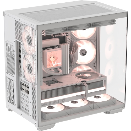 Компьютерный корпус Formula V Line Crystal Z7 PA White, ATX, TYPE-C*1, USB3.0*1, Front+Side Glass, SIDE 3x PERFORMANCE ARGB, REAR 2x PERFORMANCE ARGB