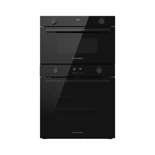 Встраиваемая микроволновая печь Kuppersberg HMW 611 BB, High-Tech, 34 л, поворотное/сенсорное управление, мощность 900 Вт, 5 уровней мощности, 10 автоматических программ, размораживание, гриль, конвекция, поворотный стол, черный
