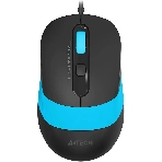 Мышь проводная A4Tech Fstyler FM10S черный/голубой, 1600 dpi, USB, кнопки - 4