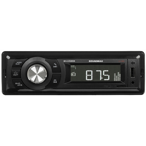 Автомагнитола Soundmax SM-CCR3062B, 1 DIN, Bluetooth, USB Type-A, AUX
