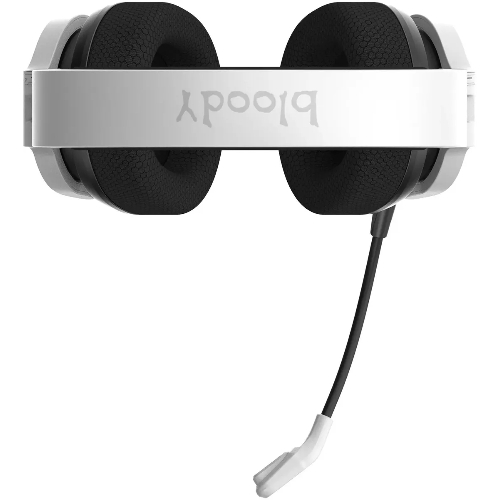 Гарнитура Bloody GR370 белый, беспроводная + проводная, Bluetooth, до 45 ч, подсветка
