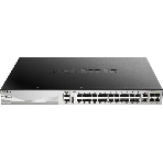 Коммутатор D-Link DGS-3130-30PS/B2A Управляемый L3 стекируемый коммутатор с 24 портами 10/100/1000Base-T, 2 портами 10Gbase-T и 4 портами 10Gbase-X SFP+ (24 порта PoE 802.3af/at, PoE-бюджет 370 Вт; 740 Вт с DPS-700)
