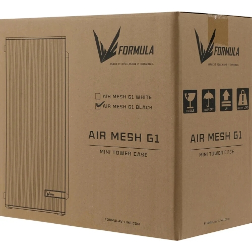 Компьютерный корпус AeroCool/Formula Air Mesh G1 черный без БП mATX 1x80мм 2xUSB 2.0 1xUSB3.1 audio bott PSU